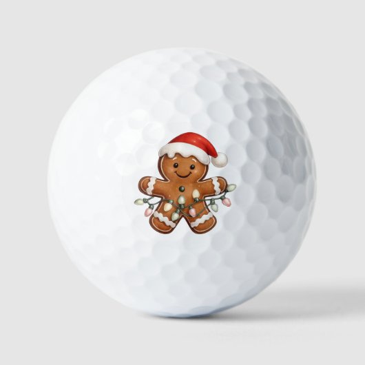 Weihnachtlich beleuchtet! Lebkuchen  Golfball (Vorderseite)