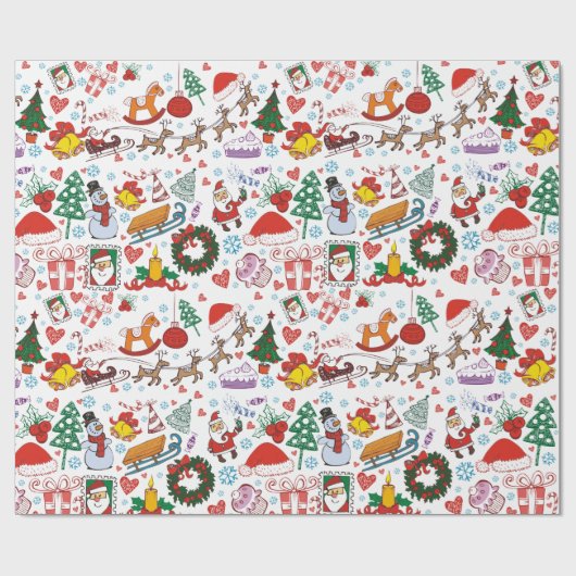 Weihnachtlich Festlich Geschenkpapier (Flach)