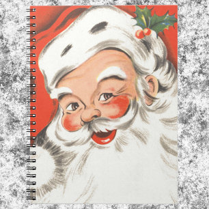 Weihnachtlich froher Santa Claus mit Lächeln Notizblock