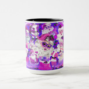 Weihnachtlich fröhliche Vintage-Weihnachtsmann-Ges Tasse