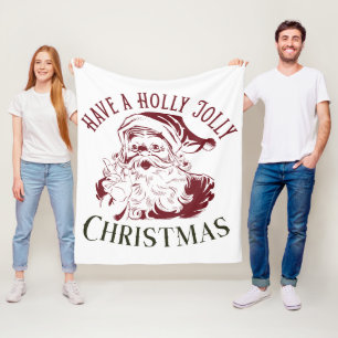 Weihnachtlich Fröhlicher Vintage Weihnachten Fleecedecke