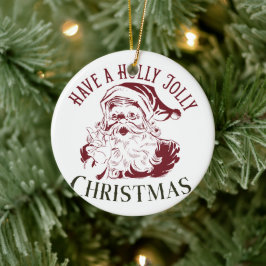Weihnachtlich Fröhlicher Vintage Weihnachten Keramik Ornament