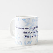 Weihnachtlich gestalteter Kaffeebecher Kaffeetasse (Vorderseite Links)