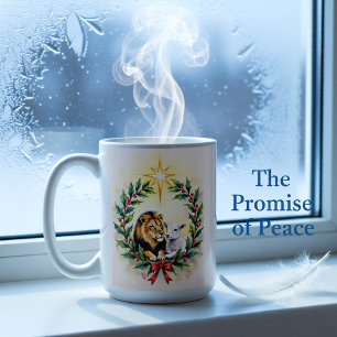 Weihnachtlich religiös Der Löwe und das Lamm mit S Kaffeetasse