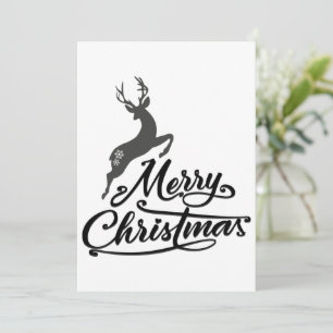 Weihnachtlich von Hand geschrieben, springender Hi Feiertagskarte