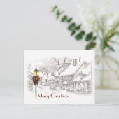 Weihnachtliche Altstadt auf einer Postkarte (Stehend Vorderseite)