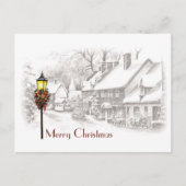 Weihnachtliche Altstadt auf einer Postkarte (Vorderseite)