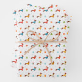 Weihnachtliche Dackel im Winter Gewitter Geschenkpapier Set (Beispiel)