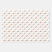 Weihnachtliche Dackel im Winter Gewitter Geschenkpapier Set (Vorderseite)