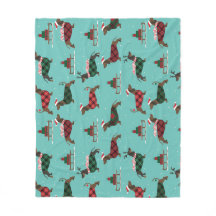 Weihnachtliche Dackeln mit Sweater & Weihnachtsman