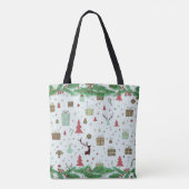 Weihnachtliche Einkaufstasche Tasche (Rückseite)