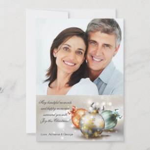 Weihnachtliche Eleganz Fotokarte Feiertagskarte