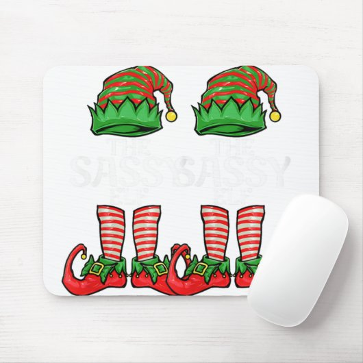 Weihnachtliche Elf-Familien-Matching-Group-V-T-Shi Mousepad (Mit Mouse)