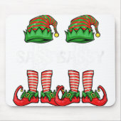 Weihnachtliche Elf-Familien-Matching-Group-V-T-Shi Mousepad (Vorne)