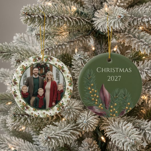Weihnachtliche Familien-Erinnerungsdekoration Keramik Ornament