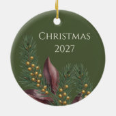 Weihnachtliche Familien-Erinnerungsdekoration Keramik Ornament (Hinten)