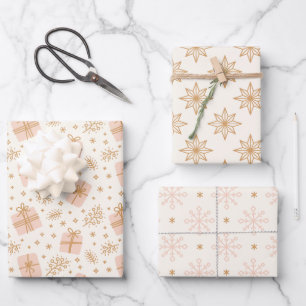 Weihnachtliche Fantasie-Geschenkpapierbogen Geschenkpapier Set
