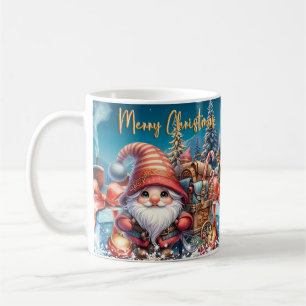 Weihnachtliche Fantasie mit farbenfrohen Weihnacht Kaffeetasse