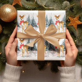 Weihnachtliche Fantasiehirsche | Geschenkpapier