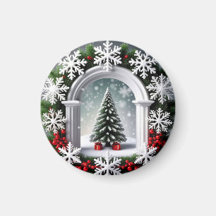 Weihnachtliche Fensterdekoration Magnet