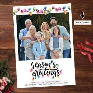 Weihnachtliche Festbeleuchtung Saisongrüße Foto Feiertagskarte
