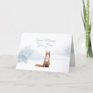 Weihnachtliche Festtage Eleganter Fuchs Feiertagskarte