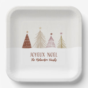 Weihnachtliche Festtagsfreude Joyeux Noel Party Ch Pappteller