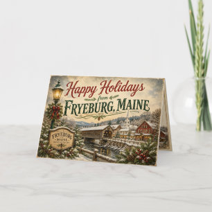 Weihnachtliche Festtagsgrüße in Fryeburg Maine Gru Karte
