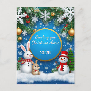 Weihnachtliche Festtagsszene Feiertagspostkarte