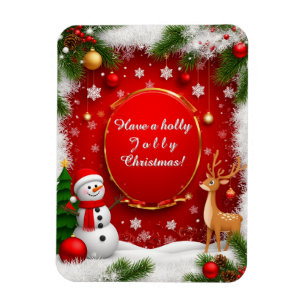Weihnachtliche Festtagsszene Magnet