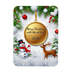 Weihnachtliche Festtagsszene Magnet