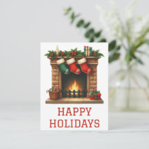 Weihnachtliche Feuerplatzkarte