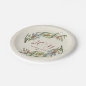 weihnachtliche Feuerwerkspulpe Pappteller (Schrägansicht)