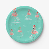 weihnachtliche Flamingo Group-Papiertafel Pappteller (Vorderseite)