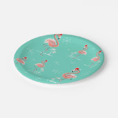 weihnachtliche Flamingo Group-Papiertafel Pappteller (Schrägansicht)
