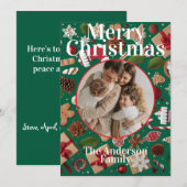 Weihnachtliche Flat Holiday Karte (Vorne/Hinten)