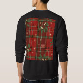 Weihnachtliche Freude (2) Tartan-Weihnachtsmuster Sweatshirt (Rückseite)