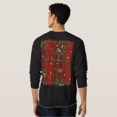 Weihnachtliche Freude (2) Tartan-Weihnachtsmuster Sweatshirt (Schwarz voll)