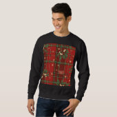 Weihnachtliche Freude (2) Tartan-Weihnachtsmuster Sweatshirt (Vorne ganz)