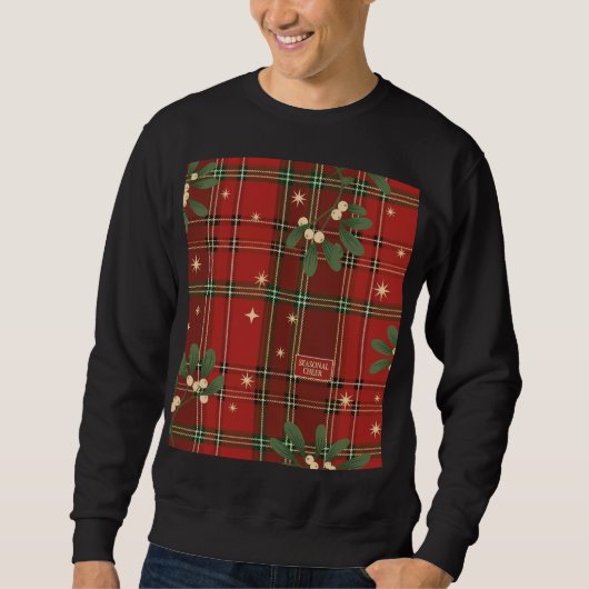 Weihnachtliche Freude (2) Tartan-Weihnachtsmuster Sweatshirt (Vorderseite)