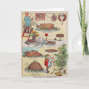 Weihnachtliche Freuden der Vintage-Weihnachtskarte Feiertagskarte
