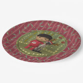 weihnachtliche Friend-Papierplatte Pappteller (Schrägansicht)