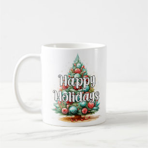 Weihnachtliche Frohe Weihnachten Christbaum Kaffeetasse