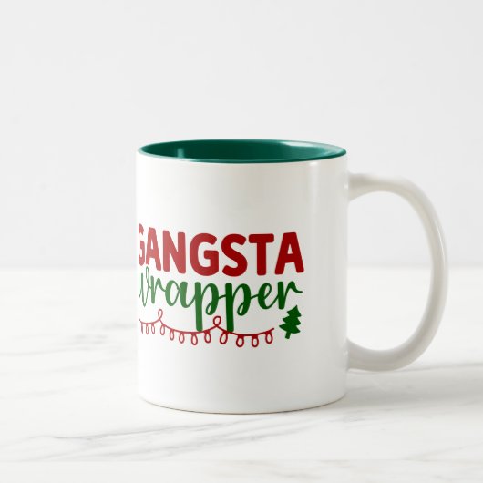Weihnachtliche Gangsta Wrapper Tasse (Rechts)