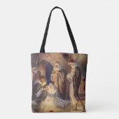 Weihnachtliche Geburt Christi, 3 Hirten und Jesus Tasche (Rückseite)