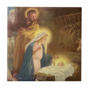 Weihnachtliche Geburt Christi, Maria Josef Jesuski Fliese