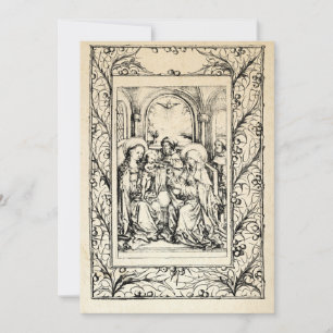 Weihnachtliche Geburt Christi Maria und Jesus Heil Feiertagskarte