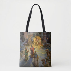 Weihnachtliche Geburt Christi mit besuchenden Weis Tasche