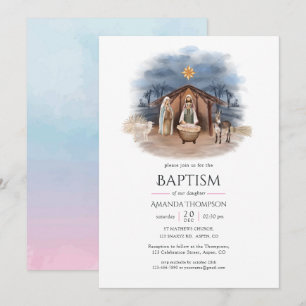 Weihnachtliche Geburt Jesu Christi Einladung