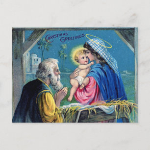 Weihnachtliche Grüße Christliche Geburt Christi Postkarte